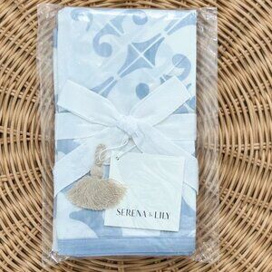 NEW Serena & Lily Wentworth Percale Euro Pillow Sham-Coastal Blue